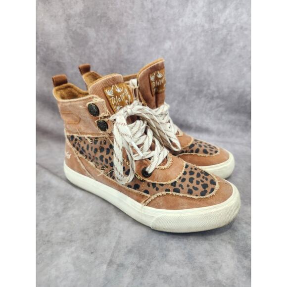 Blowfish Malibu Shoes - Blowfish Malibu Womens Upland High Top Canvas Sneakers Desert Caramel Size 7